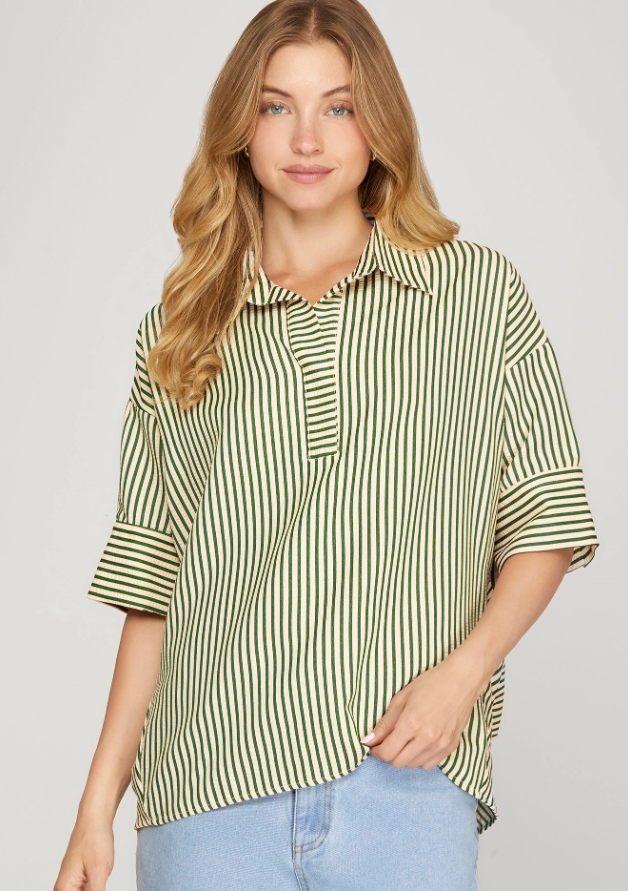 Oversized Stripped Top