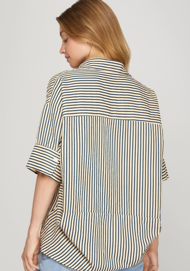 Oversized Stripped Top