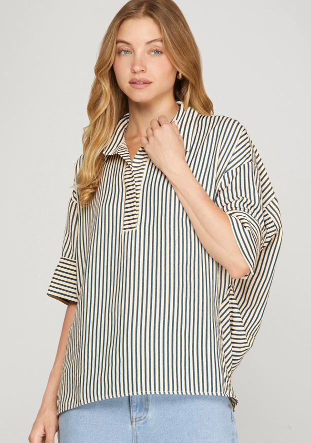 Oversized Stripped Top