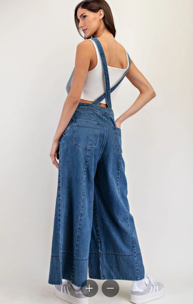Denim Criss Crossed Jumpsuit