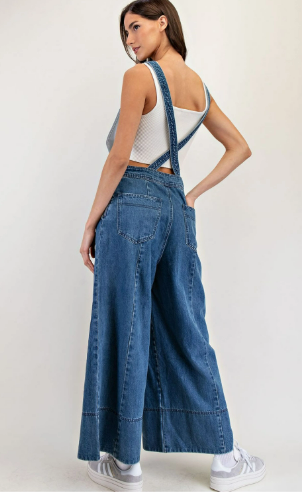 Denim Criss Crossed Jumpsuit