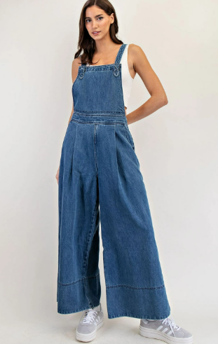 Denim Criss Crossed Jumpsuit