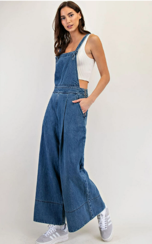 Denim Criss Crossed Jumpsuit