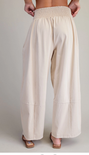 Mineral Washed Wide Leg Pant