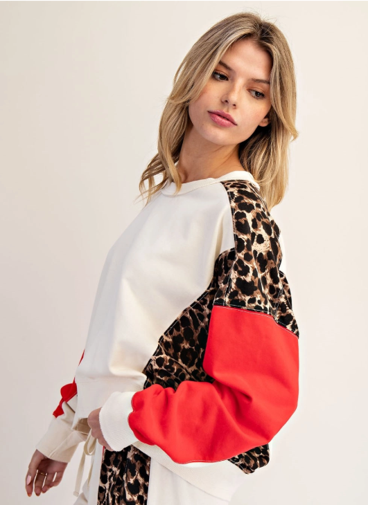 Red Leopard Sweater