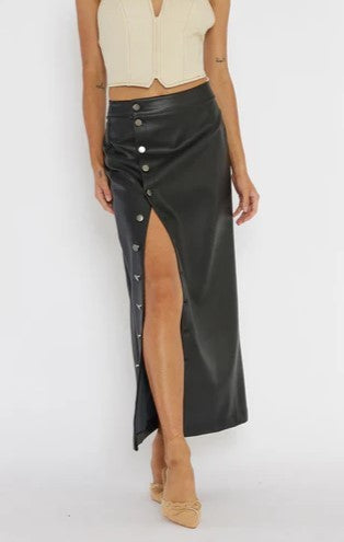 Long Leather Skirt