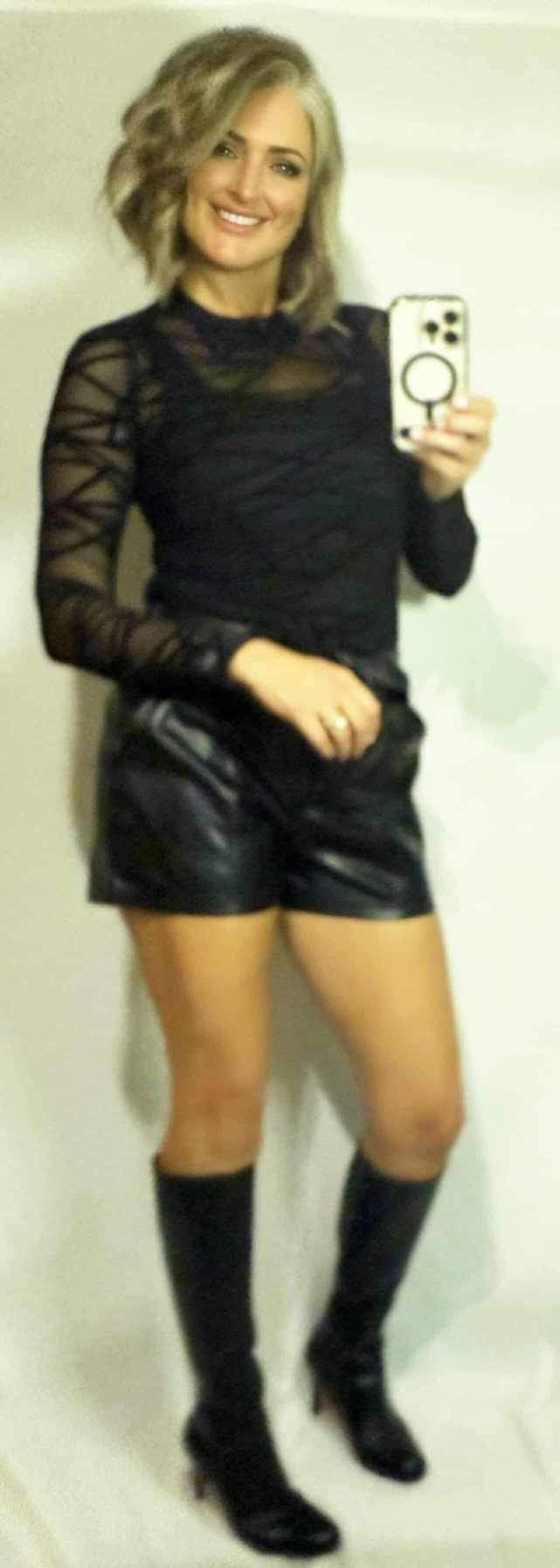 New York Faux Leather Shorts