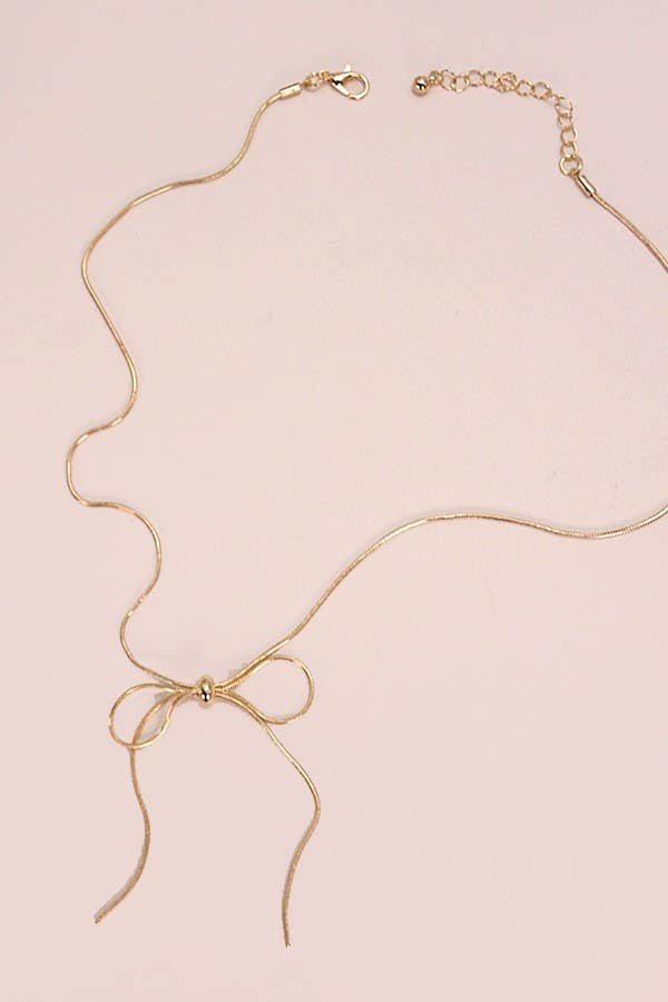 BOW PENDANT NECKALCE
