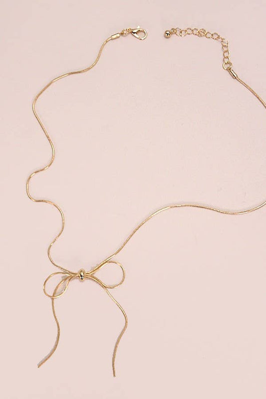 BOW PENDANT NECKALCE