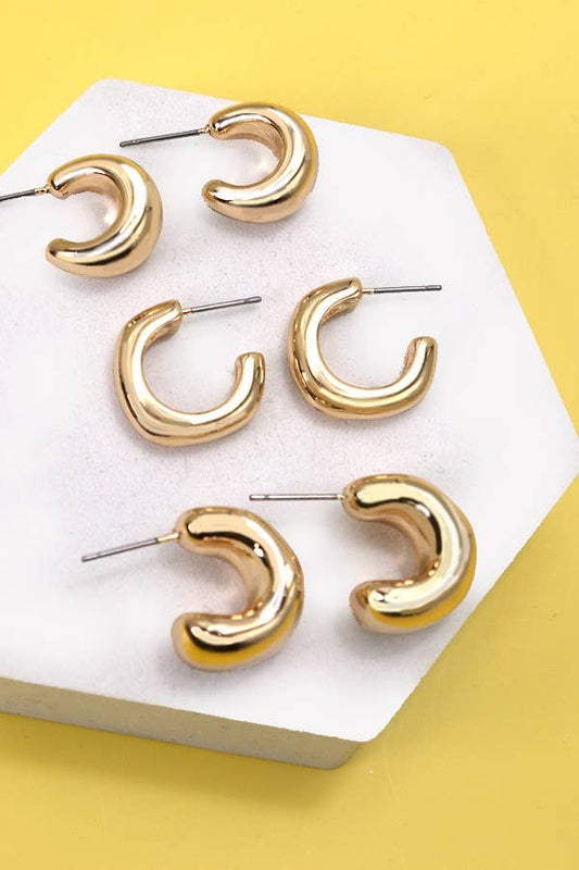 BUBBLY MINI HUGGIE HOOP TRIO