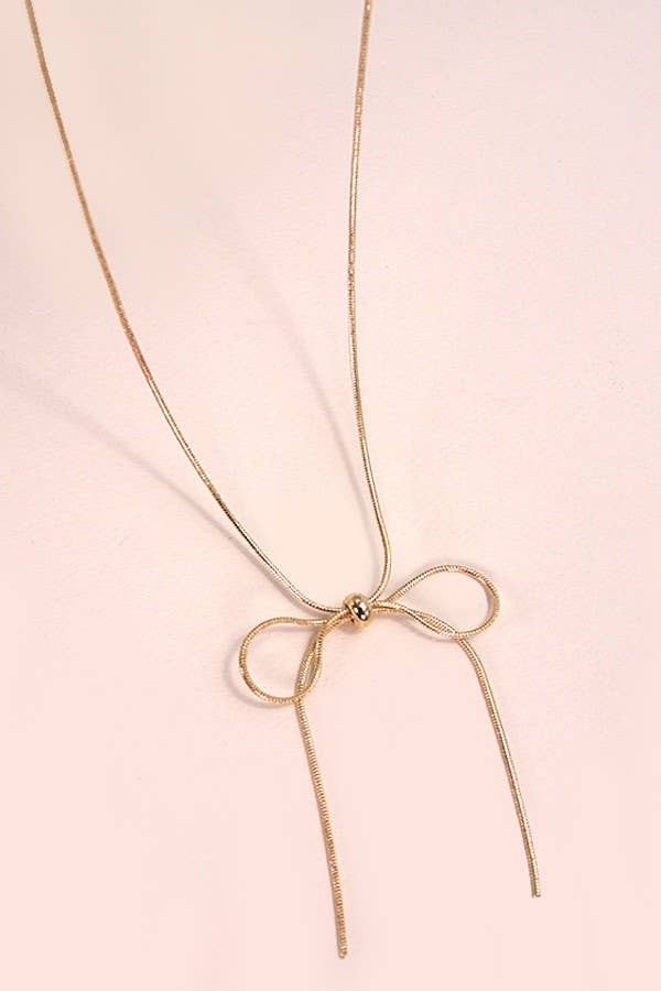 BOW PENDANT NECKALCE