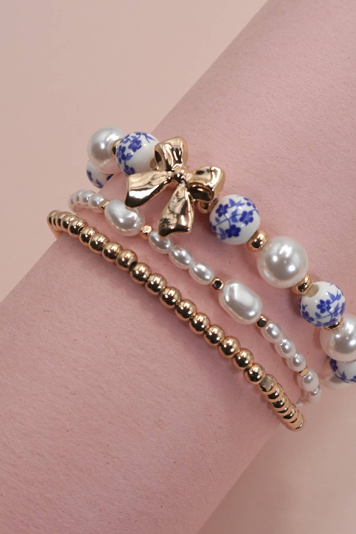 BLUE CERAMIC LAYER BRACELET