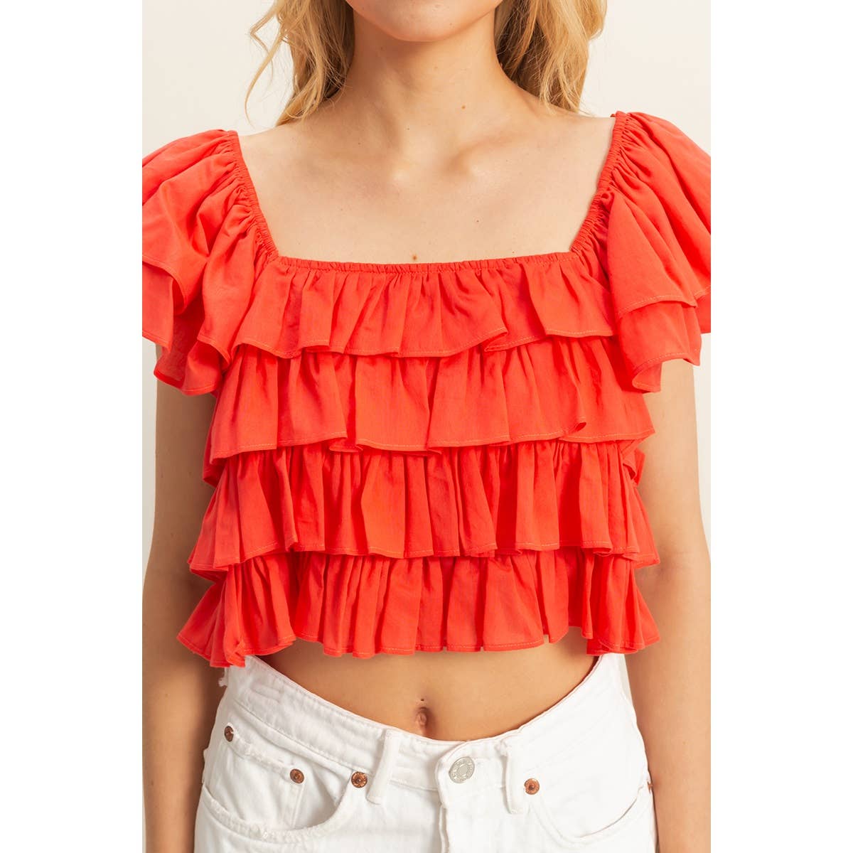 Ruffle Crop Blouse