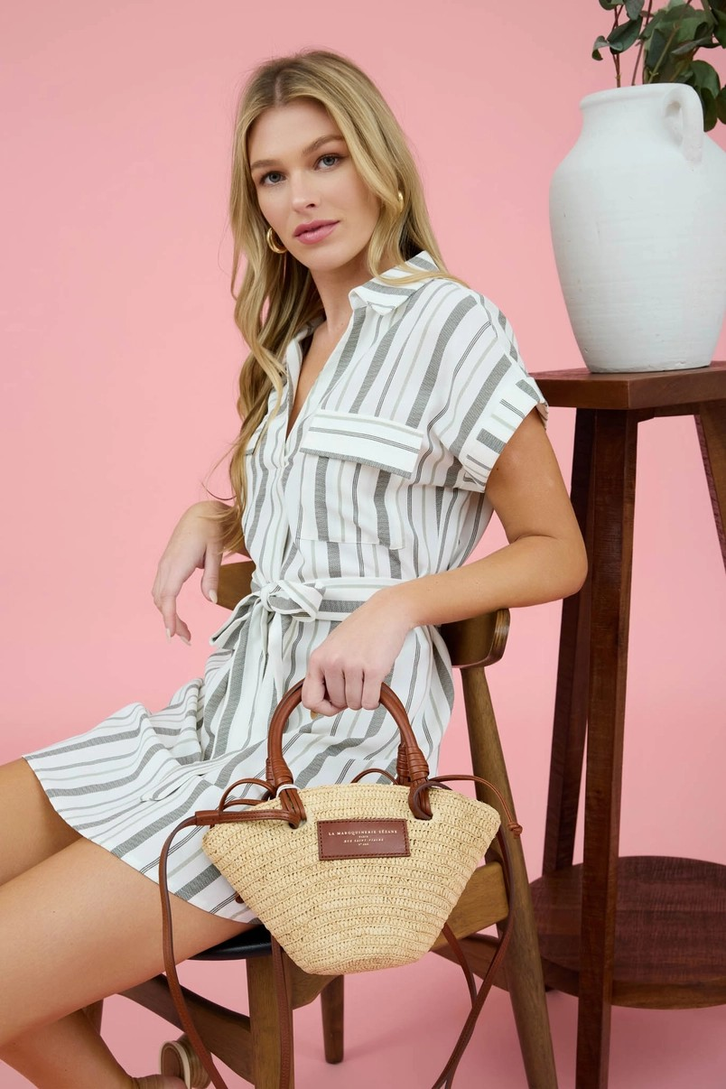 Olive Stripped Dress