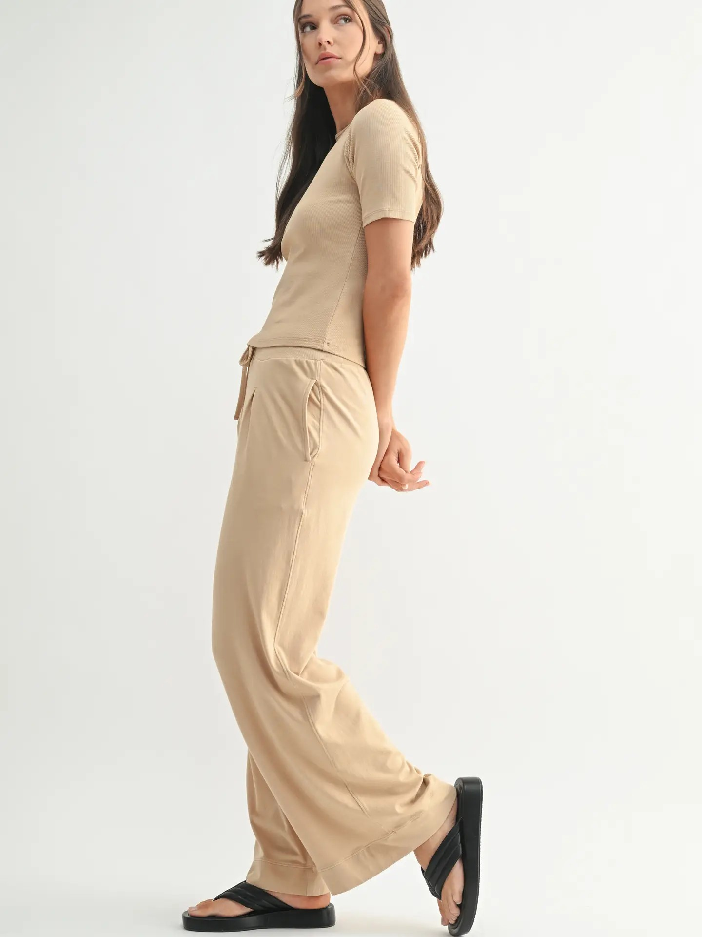 Ribbed top Lounge Set