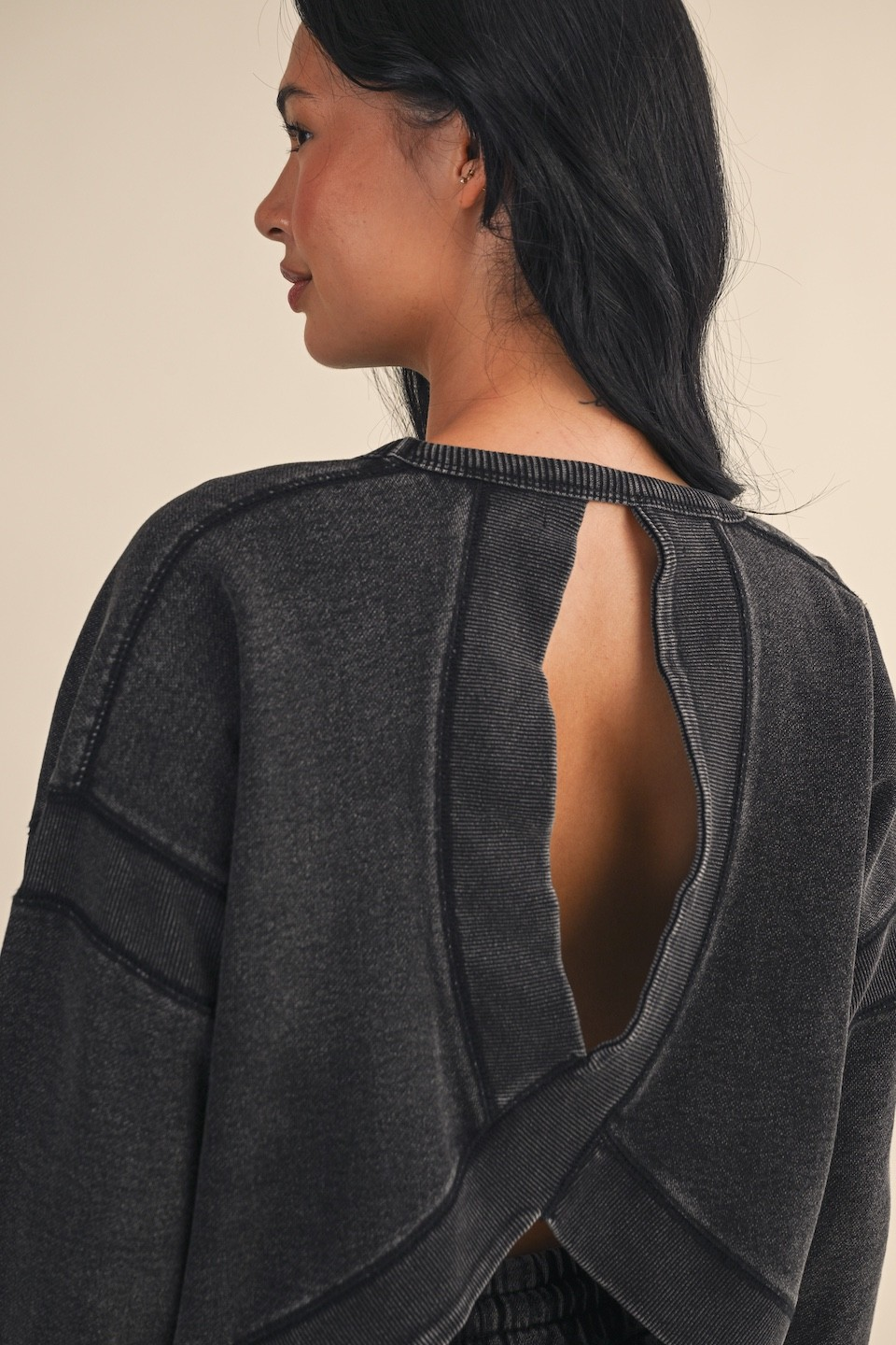 Open Back Sweatshirt