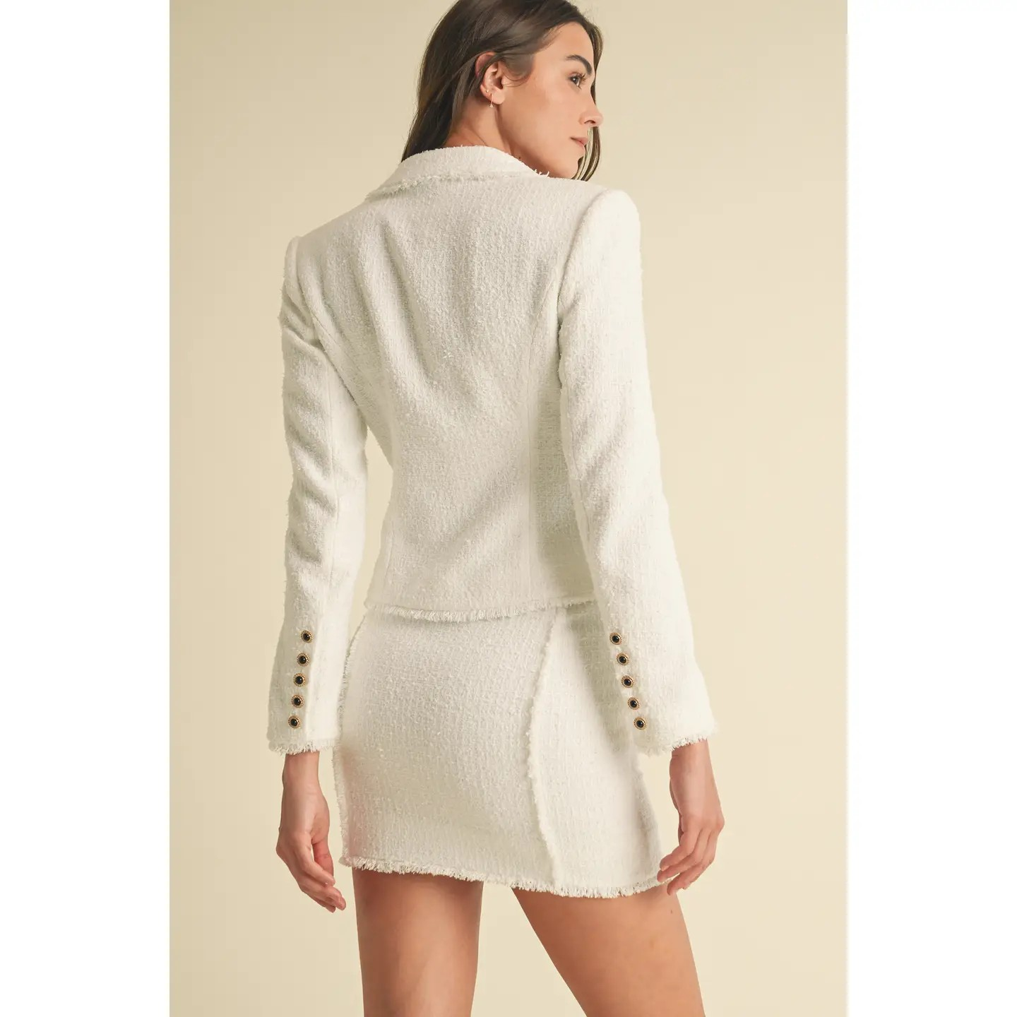 Winter White Tweed Blazer