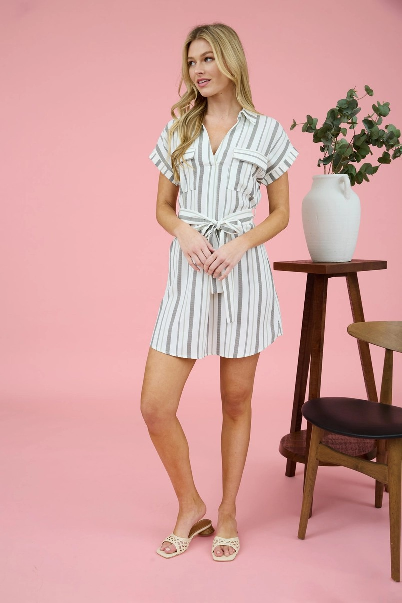 Olive Stripped Dress