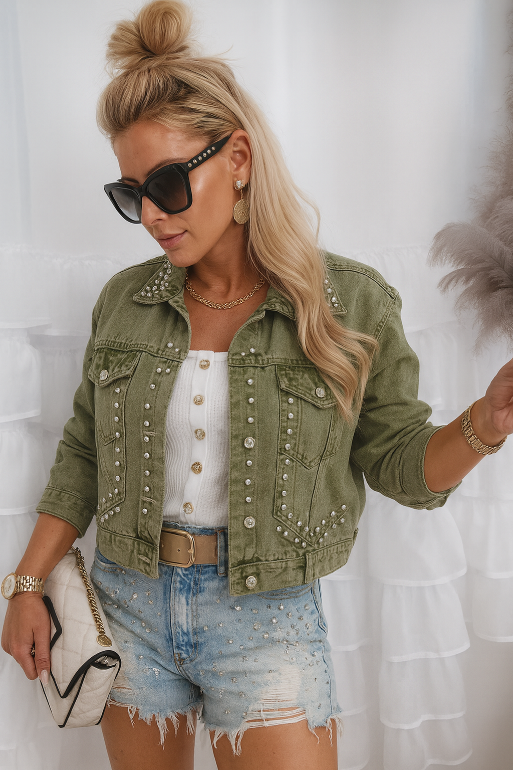 Studded Crop Jacket