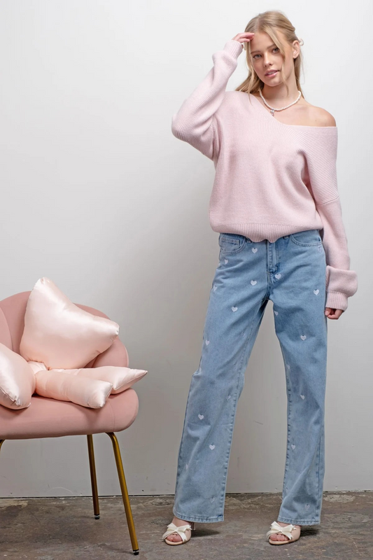 Tulle Ribbon Tie Sweater