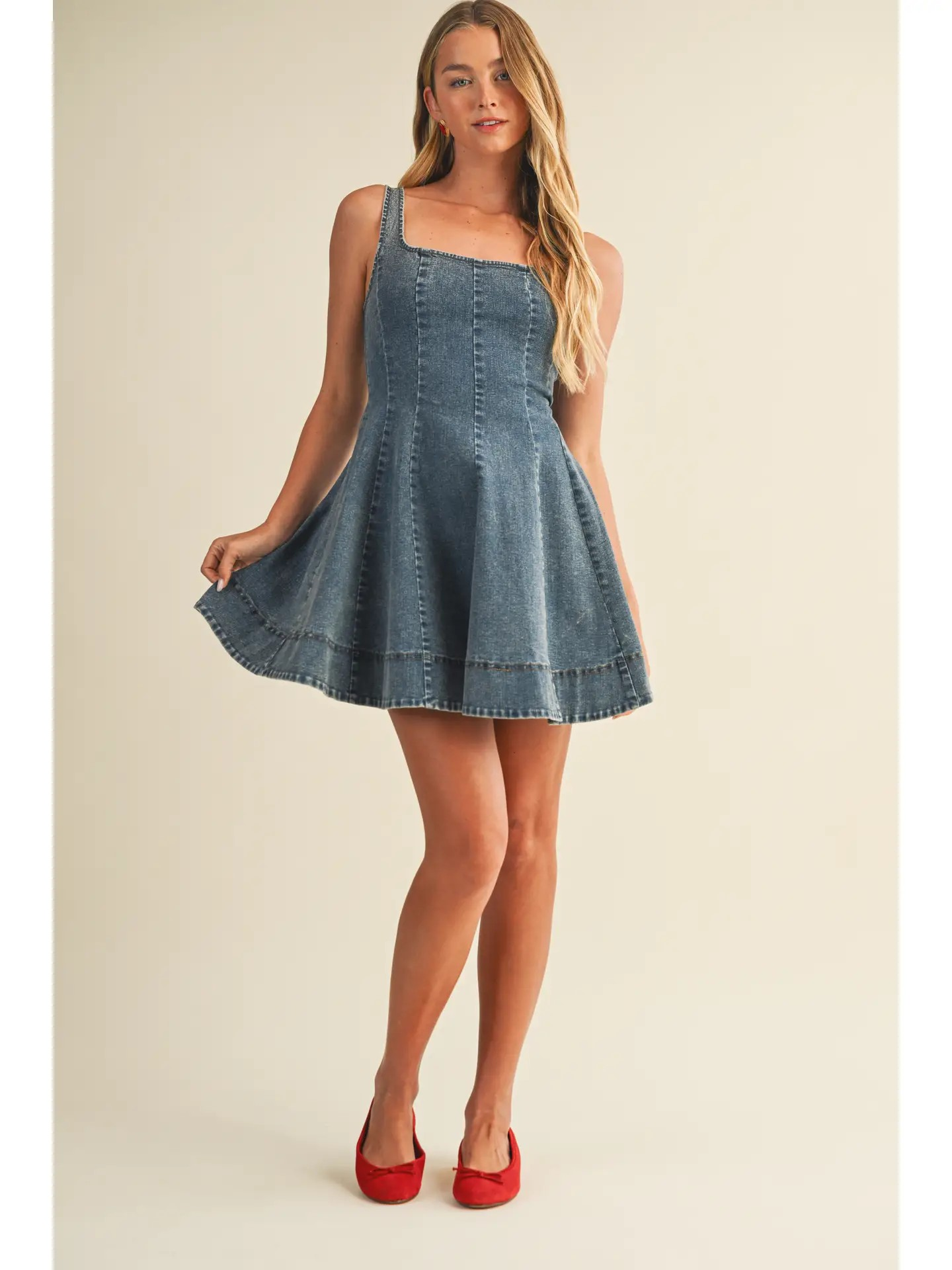 Denim Flare Dress