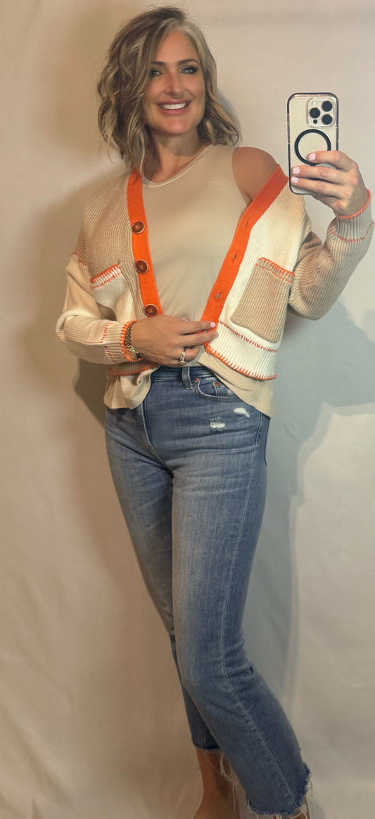 Color Block Cardigan