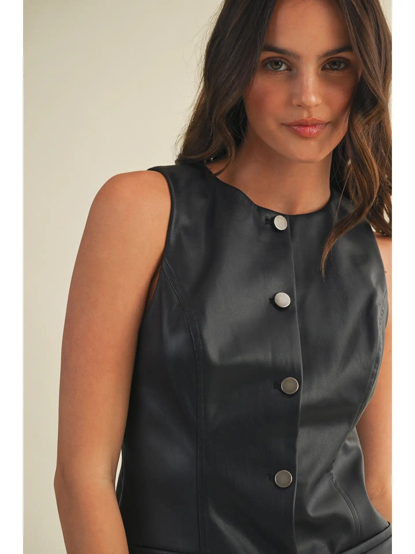 Black Leather Vest