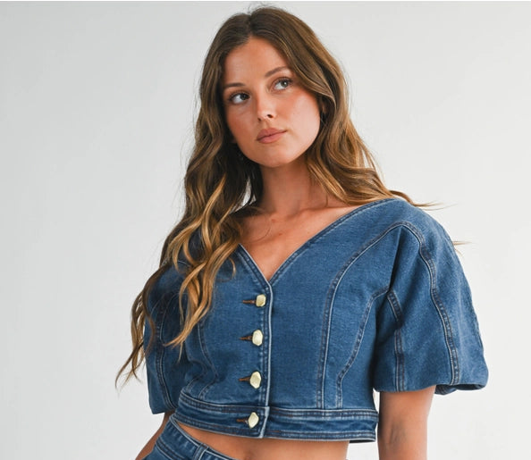 Denim top